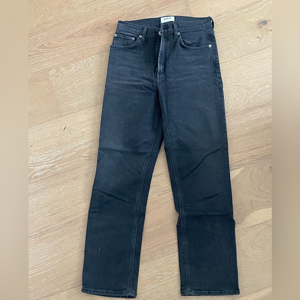 Agolde Straight Leg Jeans in Black